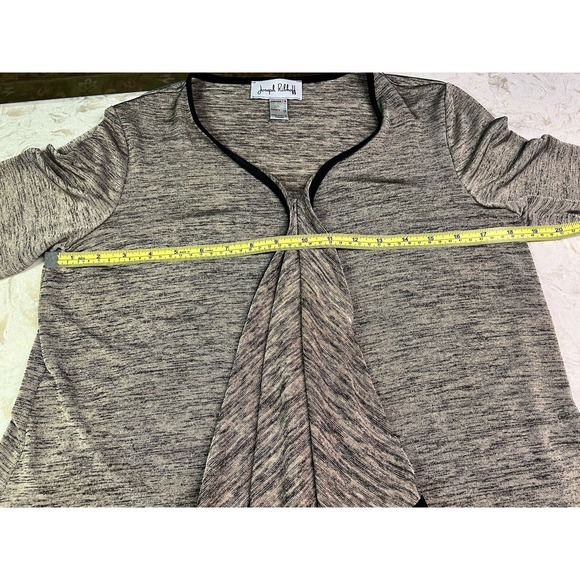 Joseph Ribkoff 8 Waterfall Front Black Brown Tunic Top - Picture 7 of 8